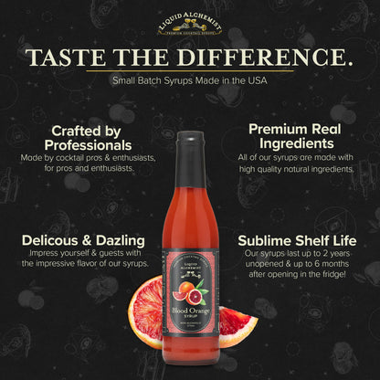 Jarabe de cóctel de naranja sanguina Liquid Alchemist: 750 ml
