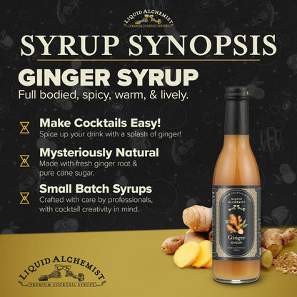 Jarabe de jengibre para cócteles, Moscow Mules y bebidas: 375 ml