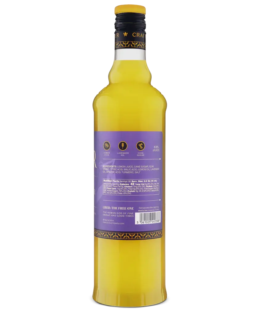 Cordial de lavanda y limón: 750 mL