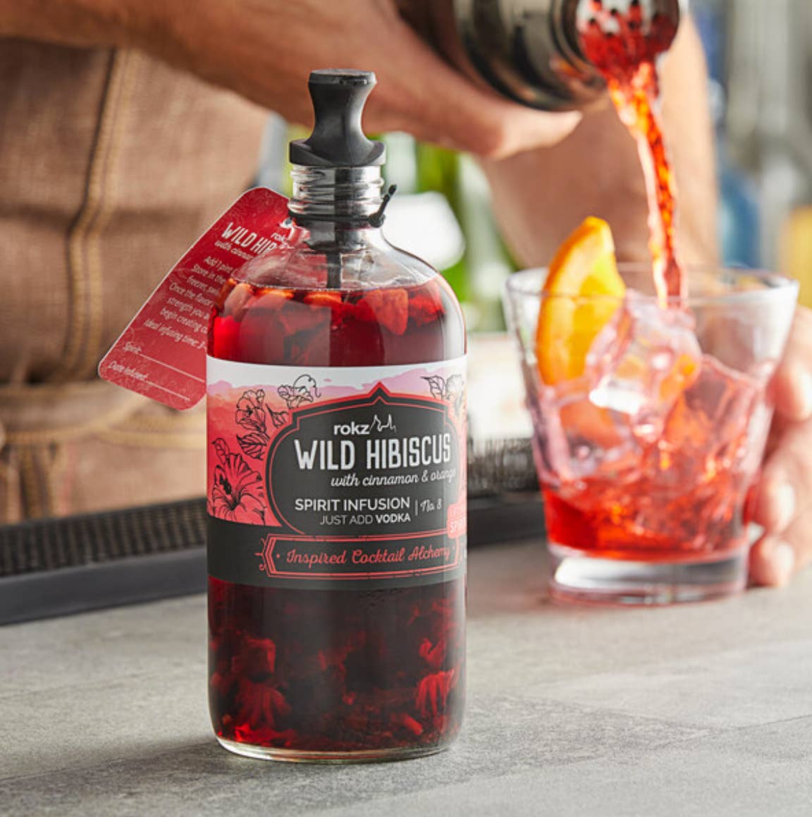 Natural Infusion of Wild Hibiscus - Mixer of Cocktails and Mocktails