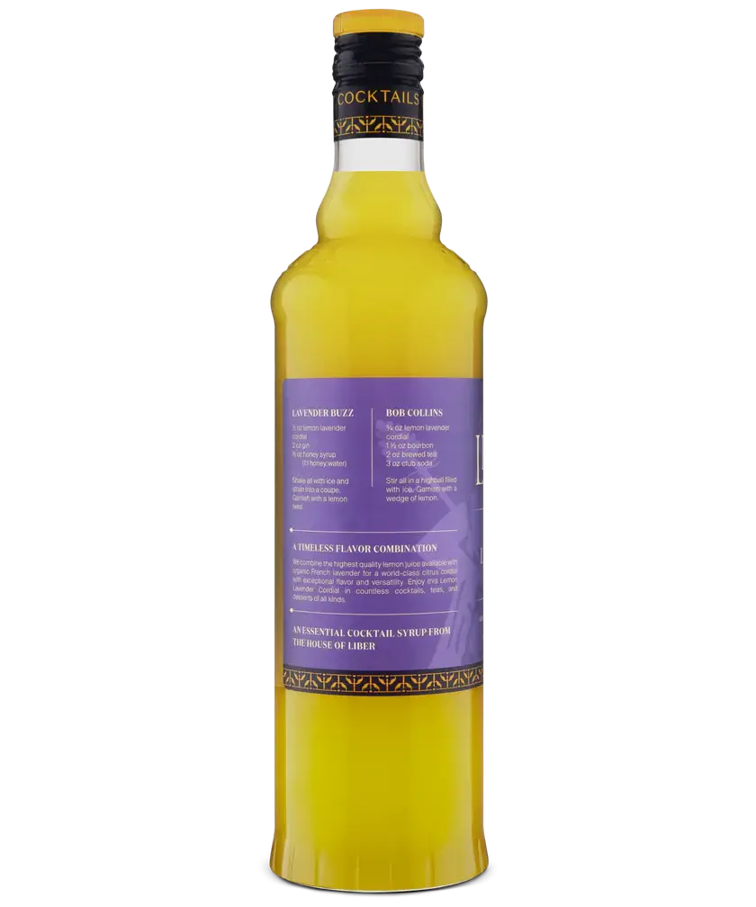 Cordial de lavanda y limón: 750 mL