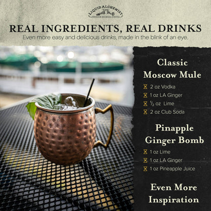 Jarabe de jengibre para cócteles, Moscow Mules y bebidas: 375 ml