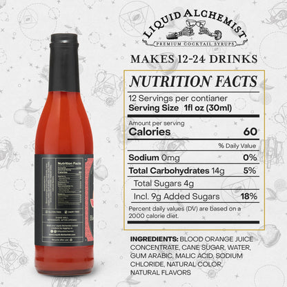 Jarabe de cóctel de naranja sanguina Liquid Alchemist: 750 ml