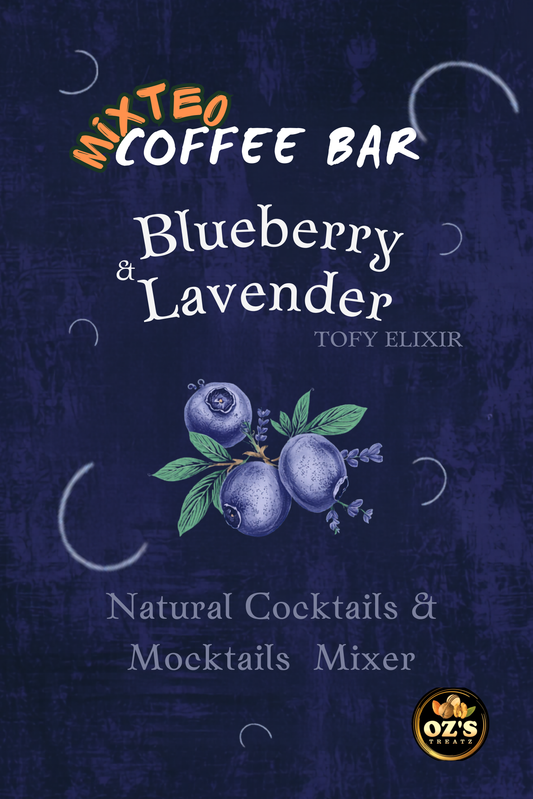 Cocktail mixers and mocktails Blueberry and lavender