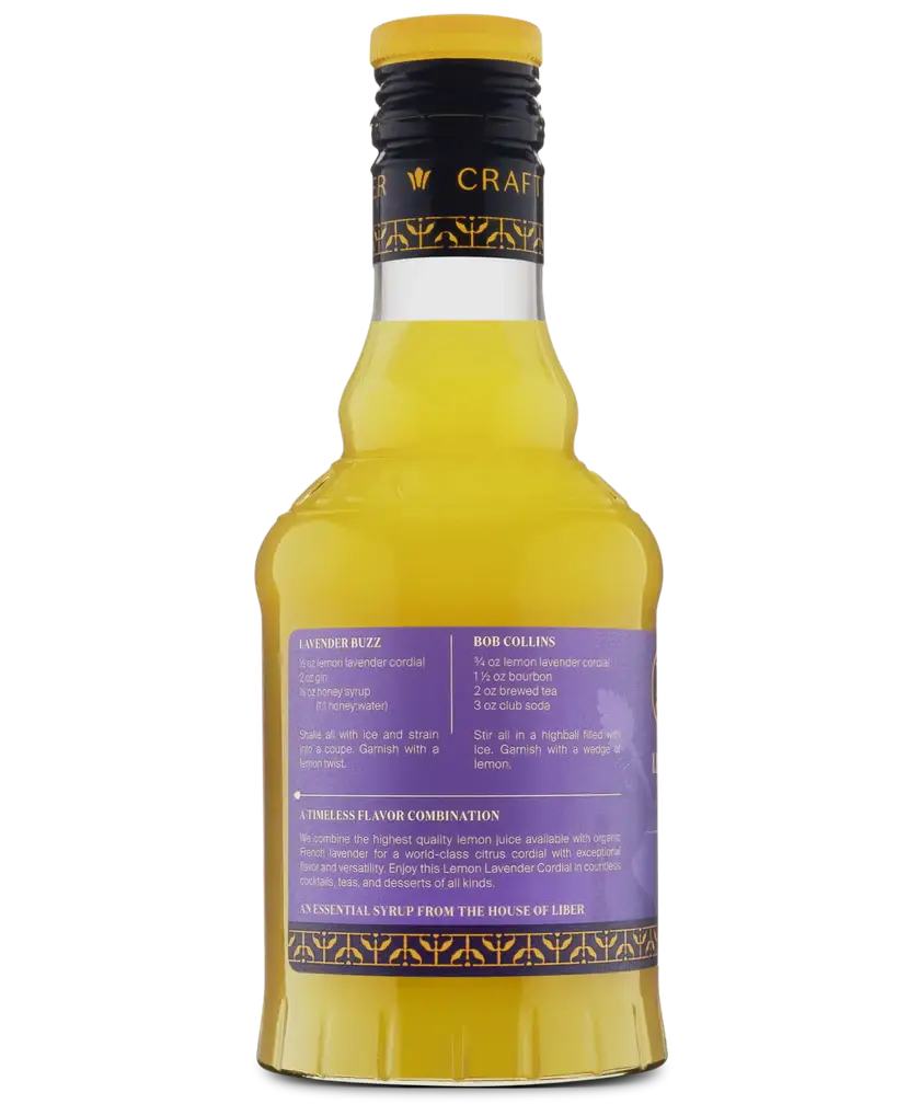 Cordial de lavanda y limón: 750 mL